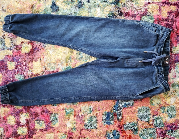 DU/ER sz 28 drawstring waist elastic cuff jeans